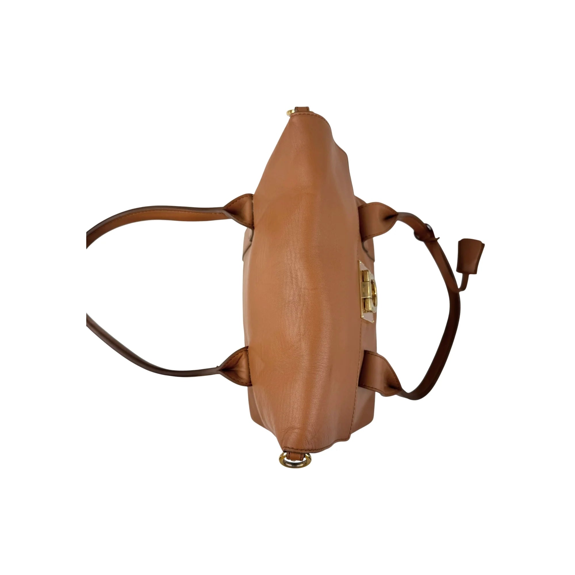 Salvatore Ferragamo Camel Leather Satchel