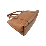Salvatore Ferragamo Camel Leather Satchel