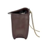 Valentino Brown Leather Medium Rockstud Glam Lock Flap Bag