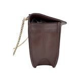 Valentino Brown Leather Medium Rockstud Glam Lock Flap Bag