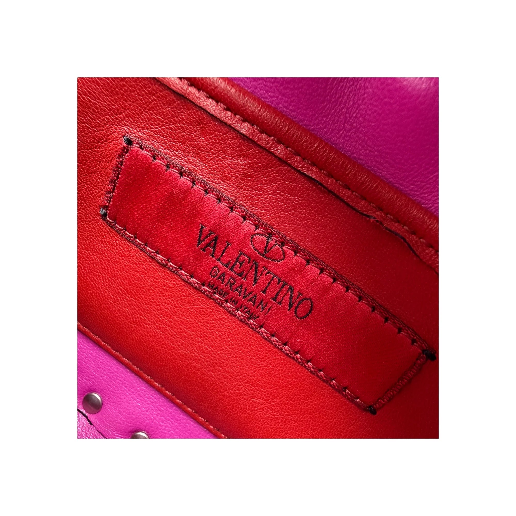 Valentino Pink Quilted Patent Leather Rockstud Spike Chain Shoulder Bag