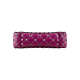 Valentino Pink Quilted Patent Leather Rockstud Spike Chain Shoulder Bag