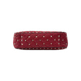 Valentino Red Leather Rockstud Spike Small Crossbody Bag