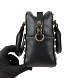 valentino black leather rockstud crossbody bag left