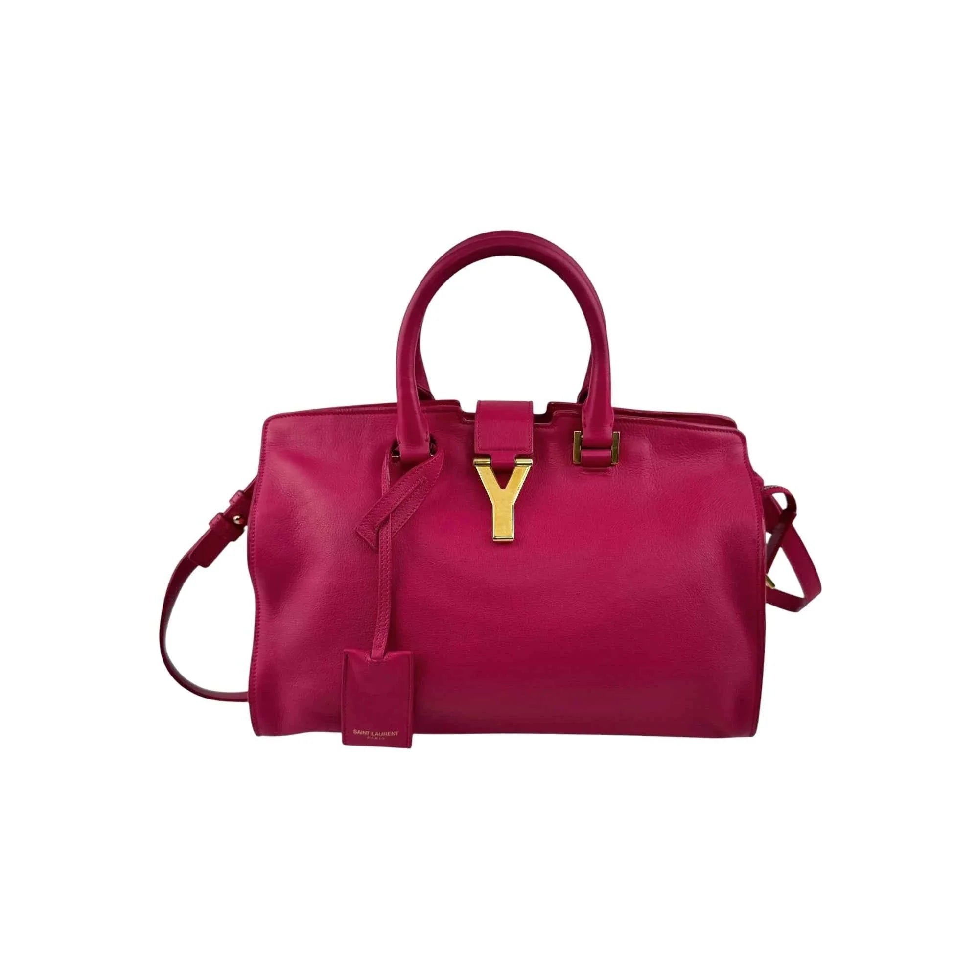 Yves Saint Laurent Pink Leather Small Cabas ChYc Bag