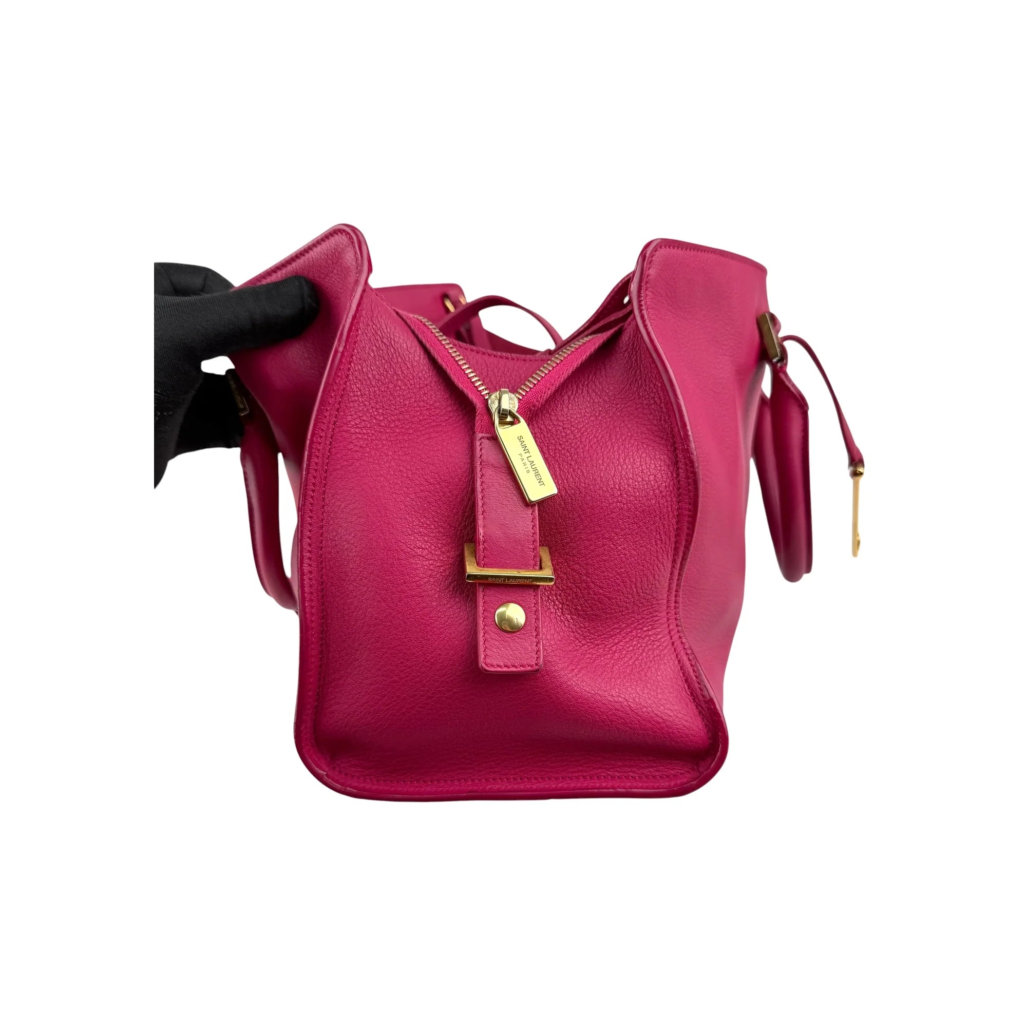 Yves Saint Laurent Pink Leather Small Cabas ChYc Bag