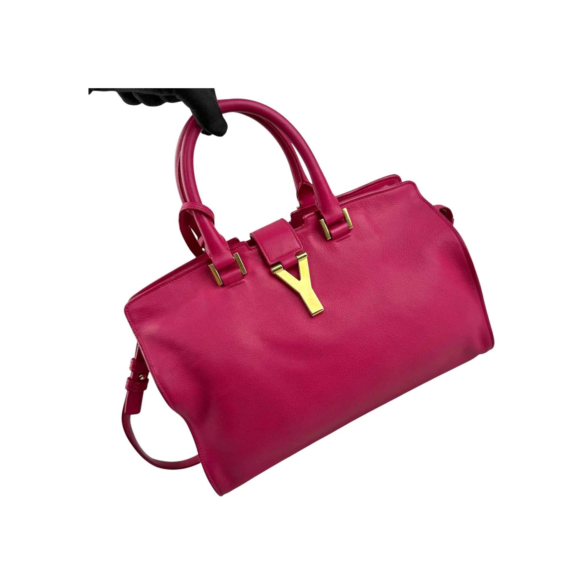 Yves Saint Laurent Pink Leather Small Cabas ChYc Bag
