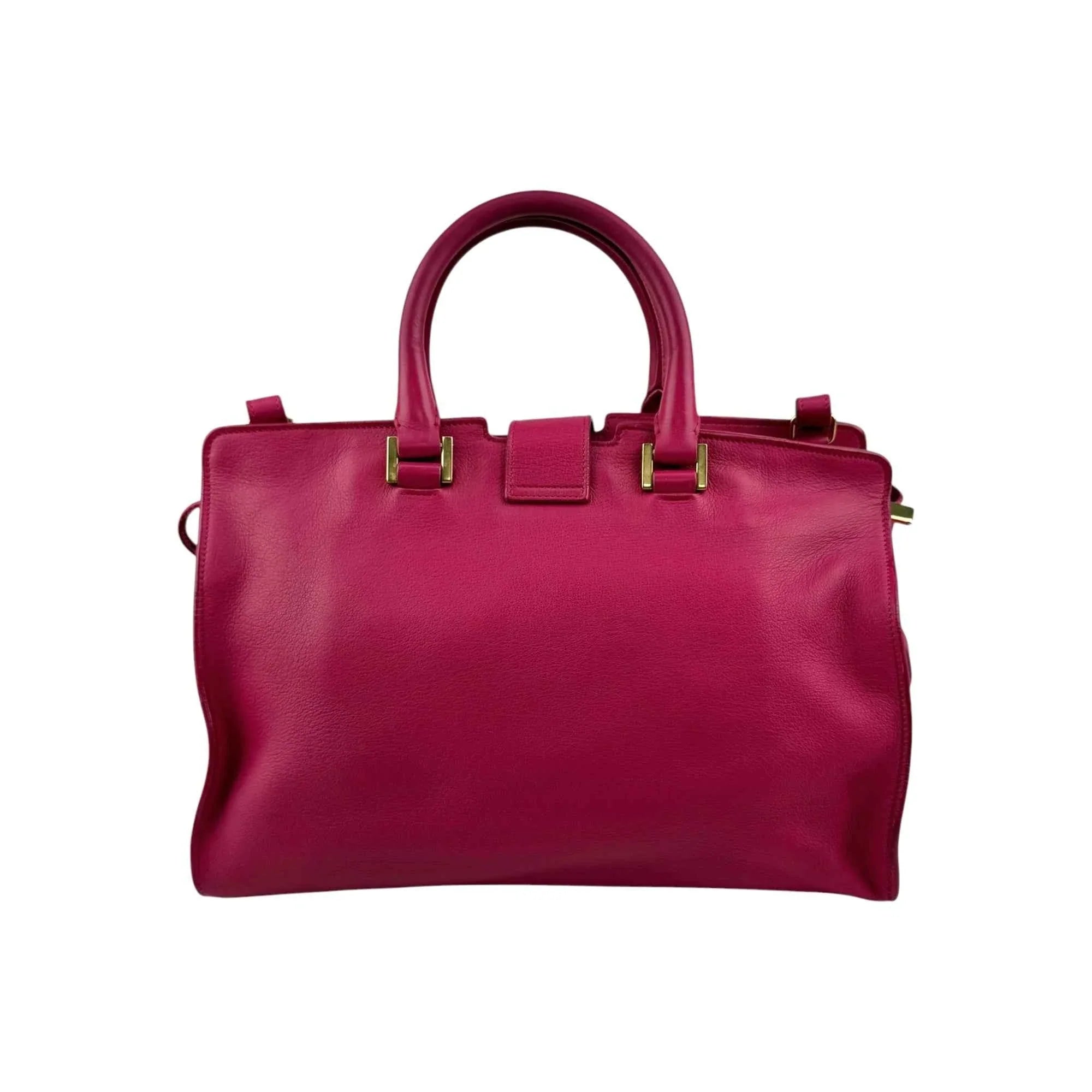 Yves Saint Laurent Pink Leather Small Cabas ChYc Bag