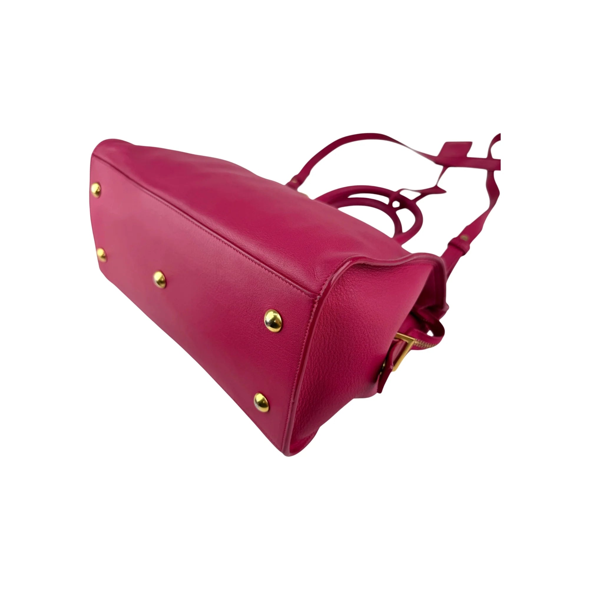 Yves Saint Laurent Pink Leather Small Cabas ChYc Bag